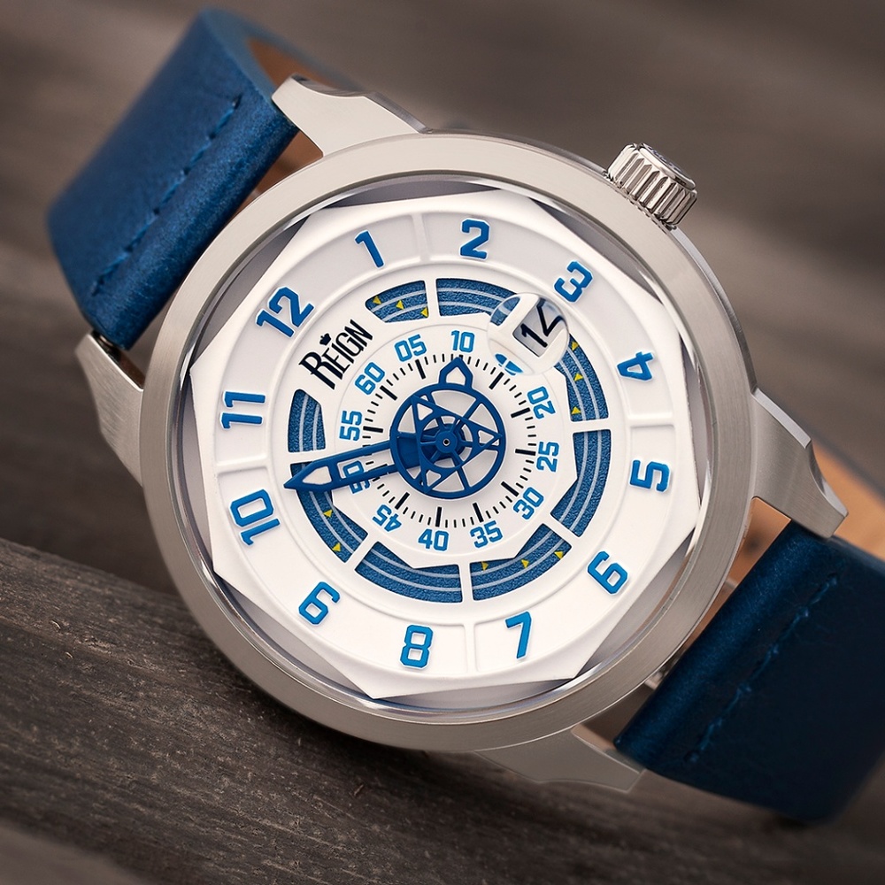 NWT Blue Genuine Leather Automatic Watch